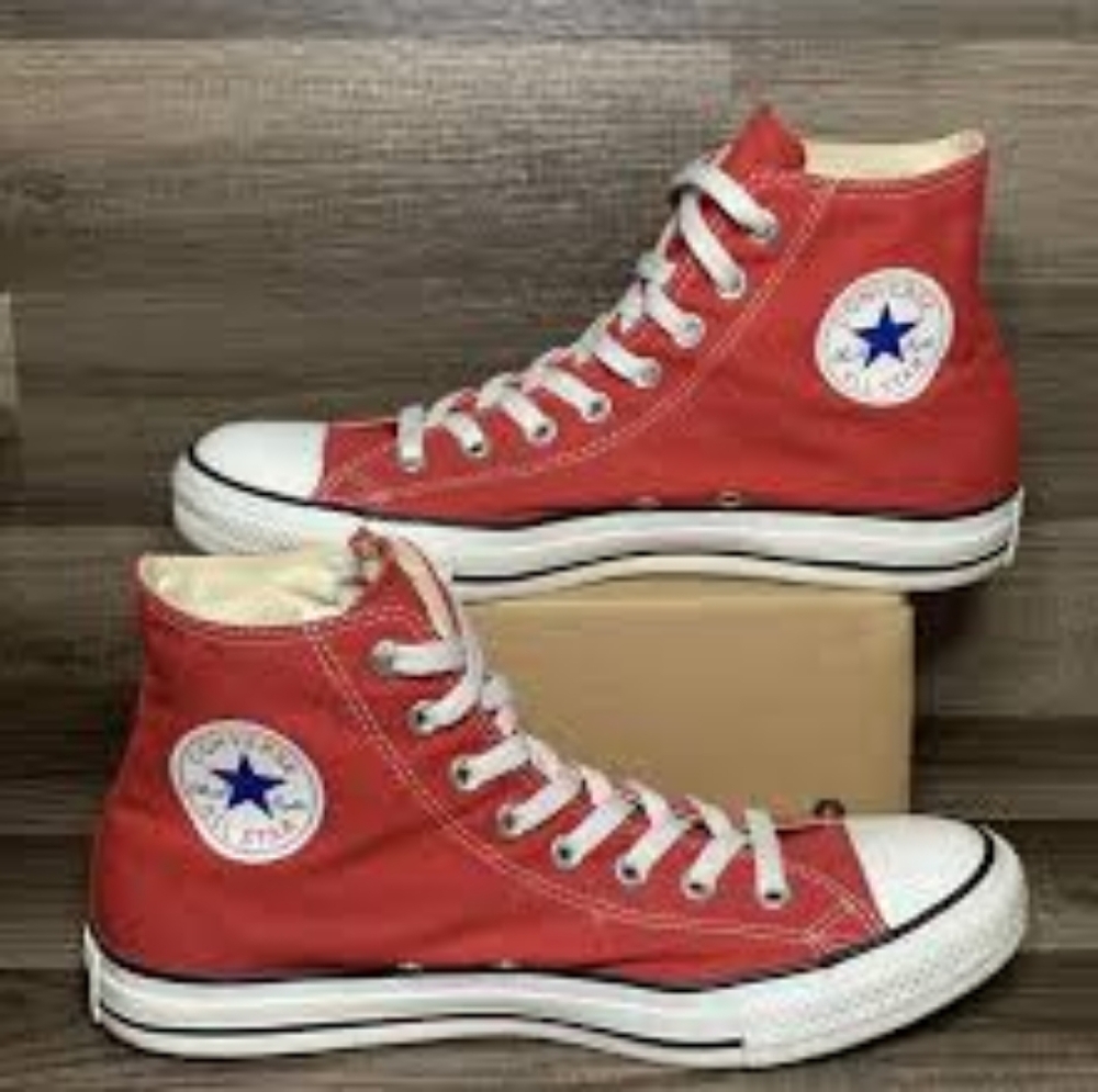 Red high top converse